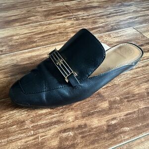 Tory Burch Black Leather Mules Size 7.5 M